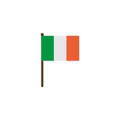 irish flag, flat style icon