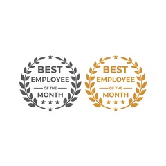 Best employee of the month. Vector logo icon template