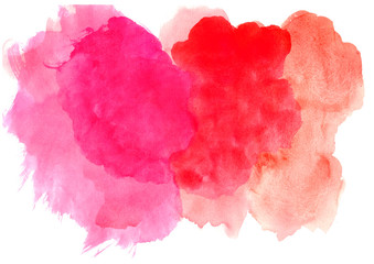  red watercolor gradient cloud.Watercolor paint.Abstract colorful background.