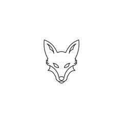 Fox face. Vector logo icon template