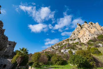 Fototapeta na wymiar Saint Hilarion Castle, Kyrenia, Cyprus