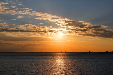 Sonnenuntergang in Botswana