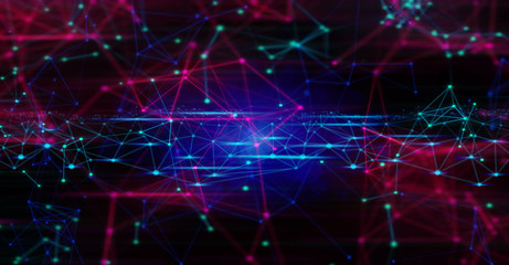 network social online, background 3d illustration rendering, machine deep learning, data cloud storage digital, science neuron, plexus cell brain, futuristic connecting, technology system