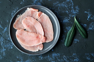 Raw Pork Loin Steaks