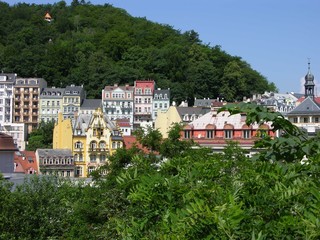 Karlovy Vary, Czech Repub., Cityscape with Trees
