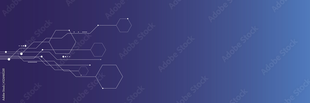 Poster geometric form with lines and dots
