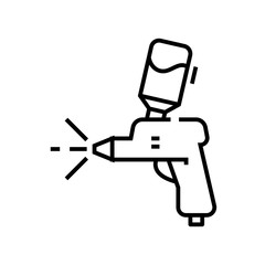 Graffiti dye line icon, concept sign, outline vector illustration, linear symbol.