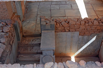 The ruins of the ancient city of Festos on the island of Crete in Greece.