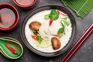 Tom Kha traditional Thai soup