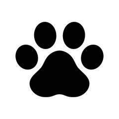 dog paw footprint icon logo vector french bulldog cartoon symbol character illustration design