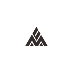 FM MF Letter Initial Logo Design