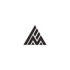MA AM A M Letter Initial Logo Design