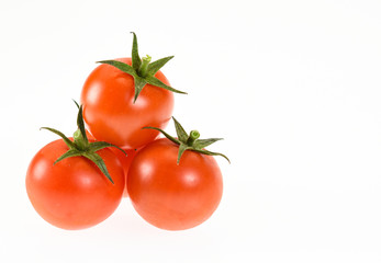 fresh tomatoes isolated on white background