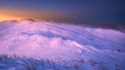Fototapeta premium Stunning mountain landscape. Bieszczady Mountains. Poland.