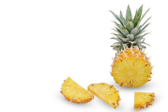 Pineapple Slide On White Background