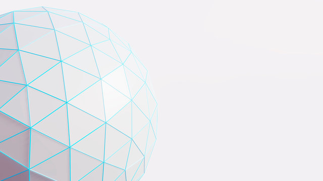 3D Animation Of White Globe On A White Background