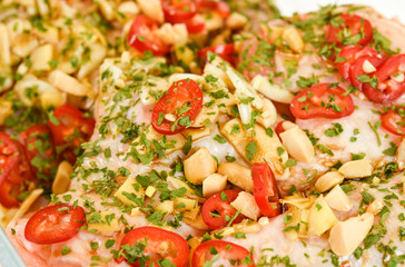 Marinated chicken with red chili