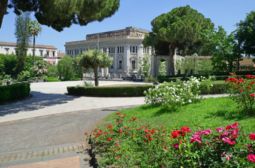 Bellini Garden, a public park in Catania, Sicily, Italy