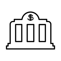 bank finance building in white background