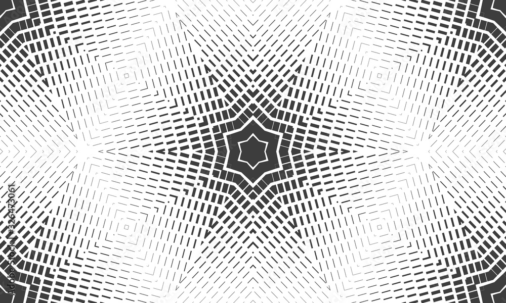 Poster abstract seamless pattern with geometric texture. pattern of repeating symmetrical shapes.