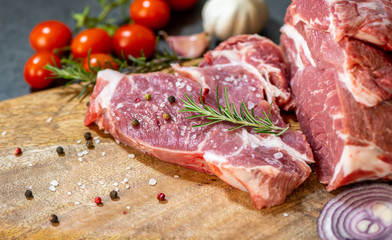 fresh meat and vegetables