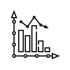 Infographic data line icon, concept sign, outline vector illustration, linear symbol.