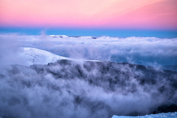 Obraz premium Stunning mountain landscape. Bieszczady Mountains. Poland.