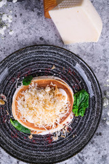 pancakes with cheese and greens 