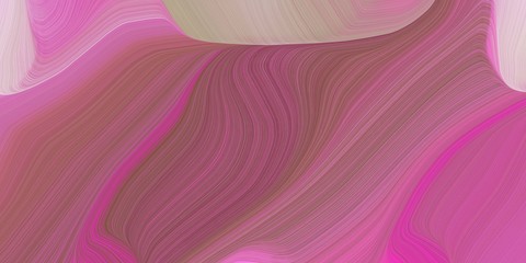 background graphic with modern curvy waves background design with mulberry , antique fuchsia and silver color