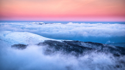 Obraz premium Stunning mountain landscape. Bieszczady Mountains. Poland.