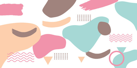 Brush liquid abstract background with peach yellow tosca color. Vector illustration design for presentation, banner, cover, web, flyer, card, poster, wallpaper, texture, slide, magazine, and ppt