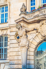 Architectural Elements of Historical buildings in the center of Munich, Germany.