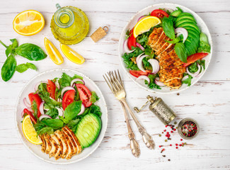 grilled chicken salad.  Caesar