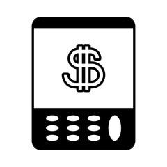 calculator math finance on white background