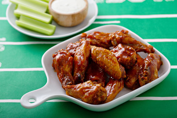 Hot wings with honey