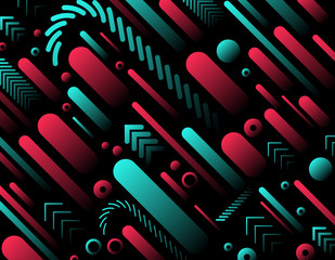 Futuristic blue red gradient vector black background contrast color border digital dynamic elegant technology web poster card template. TikTok service, Tiktok background, TikTok social media