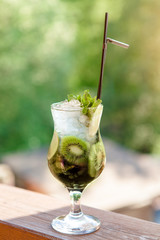 fresh summer cold alcoholic beverages. in the sunlight