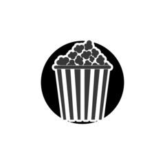 Popcorn icon isolated on white background