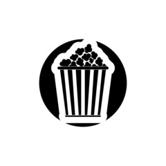 Popcorn icon isolated on white background