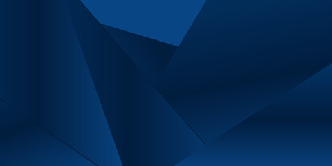 Blue triangle abstract presentation background.