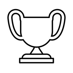 silhouette of trophy on white background