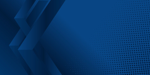 Obraz premium Dark blue modern presentation backgroun with halftone. Vector illustration design for presentation, banner, cover, web, flyer, card, poster, wallpaper, texture, slide, magazine, and powerpoint. 