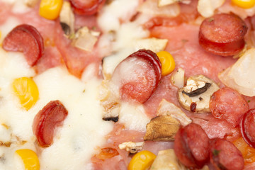 Pizza Primavera  traditional italian meal 