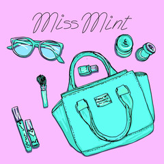 Miss Fashion Color Illustration Set