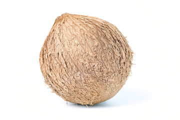 Coconut. Coconut isolated on white background. Full depth of field.