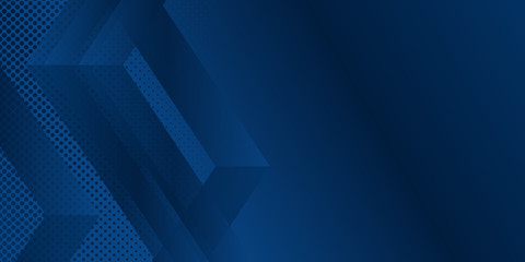 Obraz premium Modern blue presentation background with copy space.