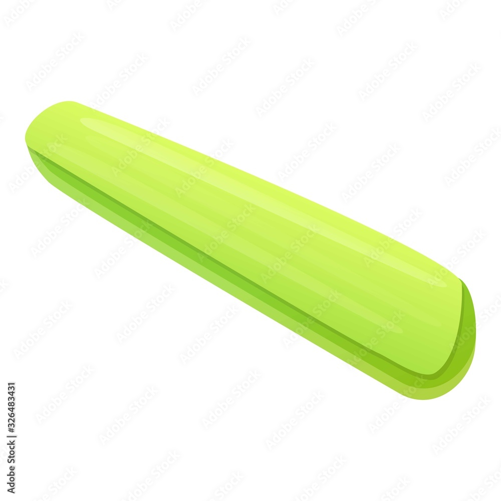 Poster cooking celery icon. cartoon of cooking celery vector icon for web design isolated on white backgrou