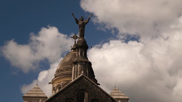 Close up footage of Sacre Coeur de la Balata church on Martinique island.