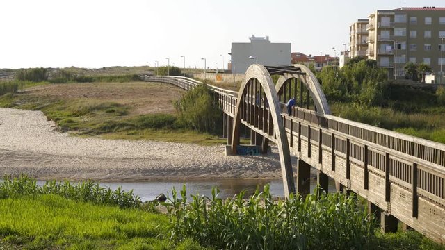 Bridge near Labruge beach, in Portugal