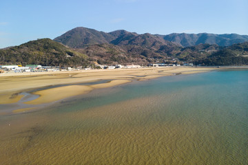 天空の鏡父母ヶ浜